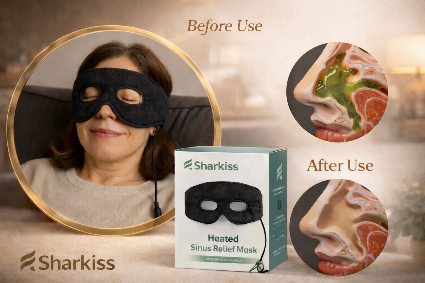 Sharkiss™ Sinus Relief Heating Mask
