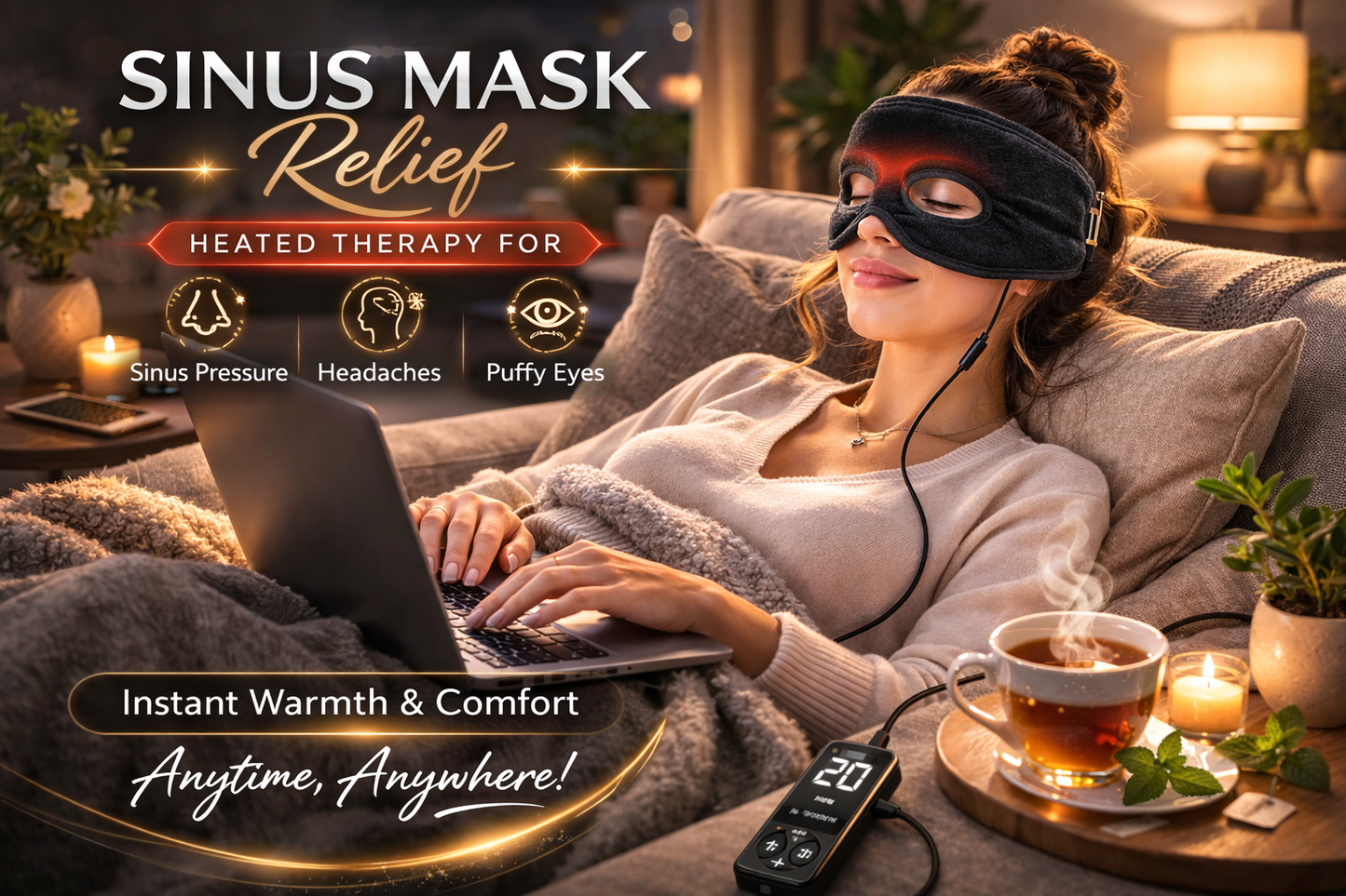 Sharkiss™ Sinus Relief Heating Mask